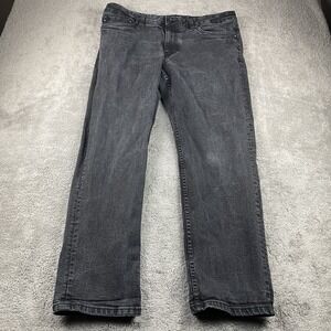 Chaps Straight Fit Jeans Mens 38x28 Black Mid Rise